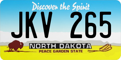 ND license plate JKV265