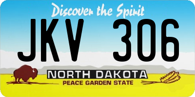 ND license plate JKV306