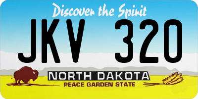 ND license plate JKV320