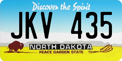 ND license plate JKV435