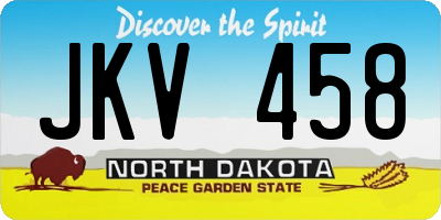 ND license plate JKV458