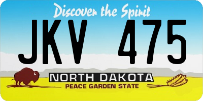 ND license plate JKV475