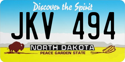 ND license plate JKV494
