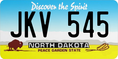 ND license plate JKV545