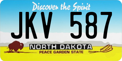 ND license plate JKV587