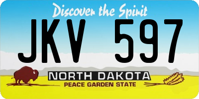ND license plate JKV597