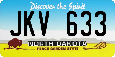 ND license plate JKV633