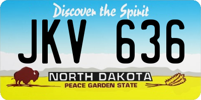 ND license plate JKV636