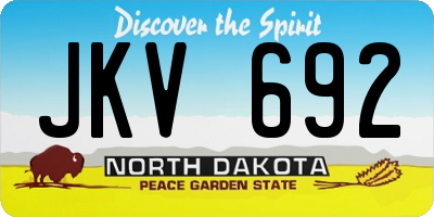 ND license plate JKV692