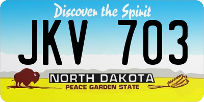 ND license plate JKV703