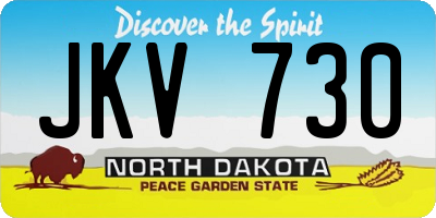 ND license plate JKV730