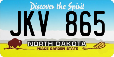 ND license plate JKV865