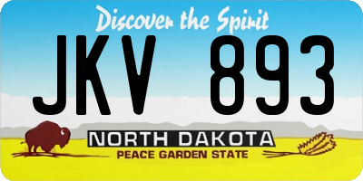 ND license plate JKV893