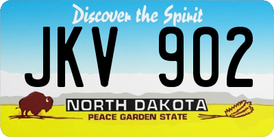 ND license plate JKV902