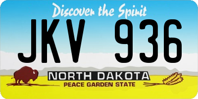 ND license plate JKV936