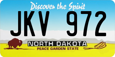 ND license plate JKV972