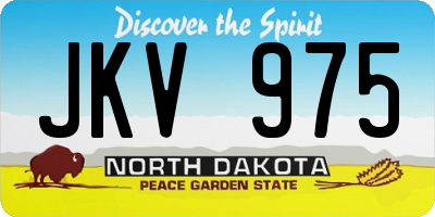 ND license plate JKV975