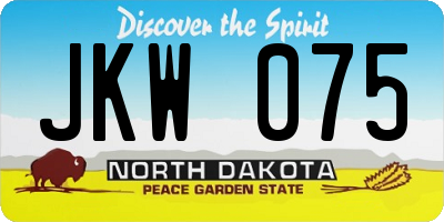 ND license plate JKW075