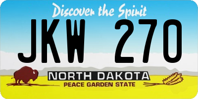 ND license plate JKW270