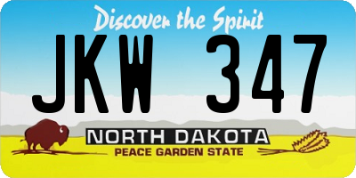 ND license plate JKW347