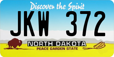 ND license plate JKW372