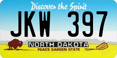 ND license plate JKW397