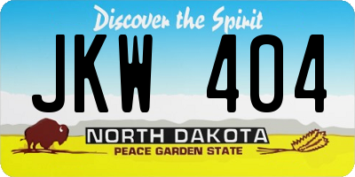 ND license plate JKW404