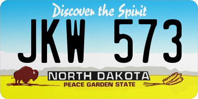 ND license plate JKW573