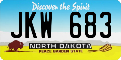 ND license plate JKW683