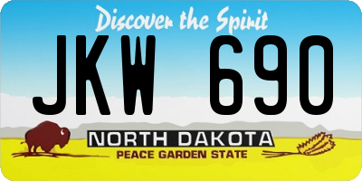 ND license plate JKW690