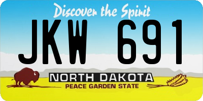 ND license plate JKW691