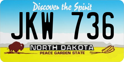 ND license plate JKW736