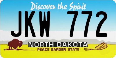 ND license plate JKW772