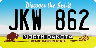 ND license plate JKW862