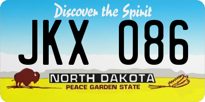 ND license plate JKX086