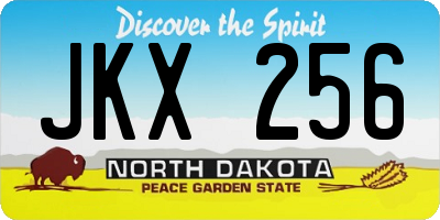 ND license plate JKX256