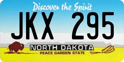 ND license plate JKX295