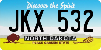 ND license plate JKX532