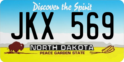 ND license plate JKX569