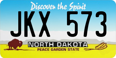 ND license plate JKX573
