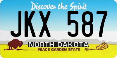 ND license plate JKX587