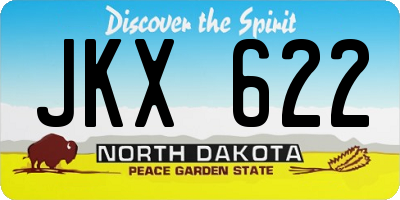 ND license plate JKX622
