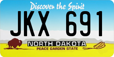 ND license plate JKX691