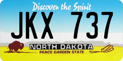 ND license plate JKX737