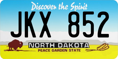 ND license plate JKX852