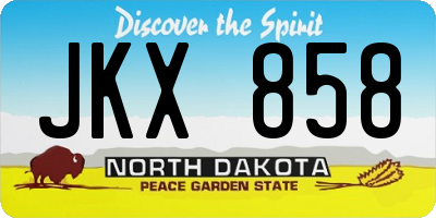 ND license plate JKX858