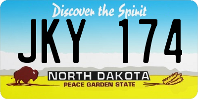 ND license plate JKY174