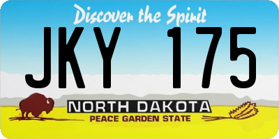 ND license plate JKY175