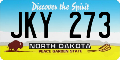 ND license plate JKY273