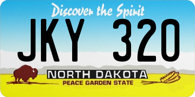 ND license plate JKY320